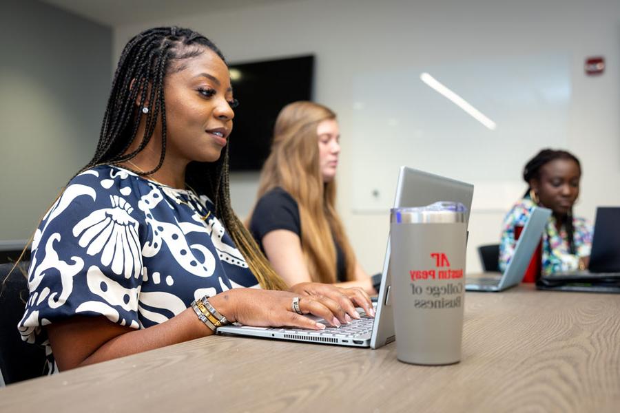 studentlooking at a laptop 